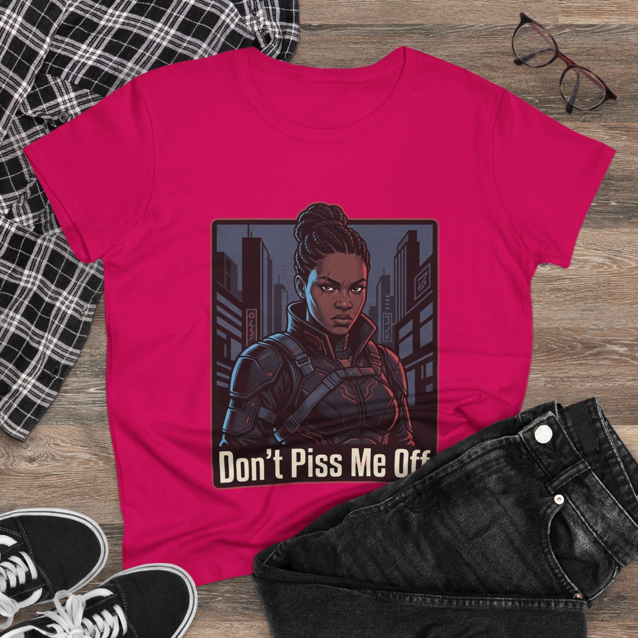 Don't Piss Me Off Women's Tee — Fierce Warrior Graphic T-Shirt
