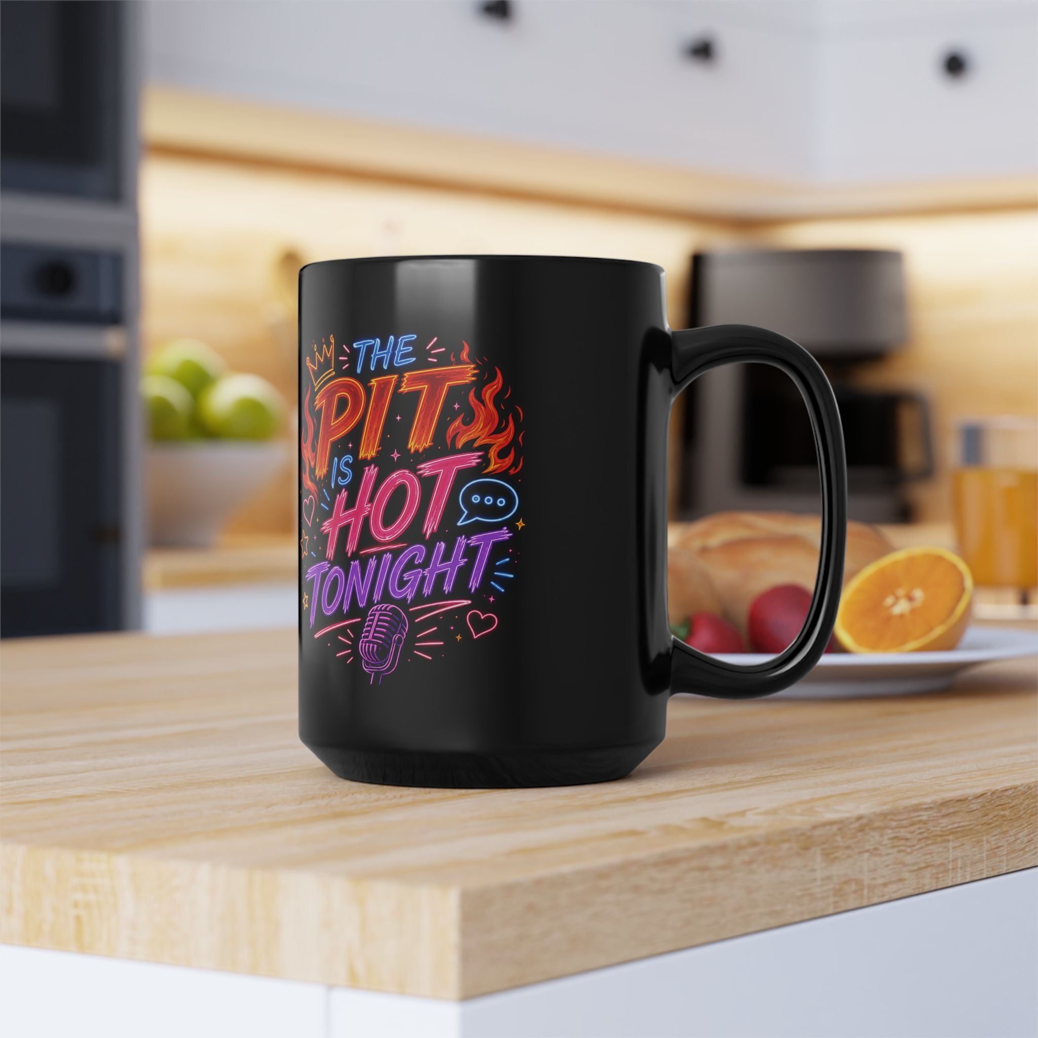 Hot Tonight Mug — "The Pit Is Hot Tonight" Neon Music Coffee Cup