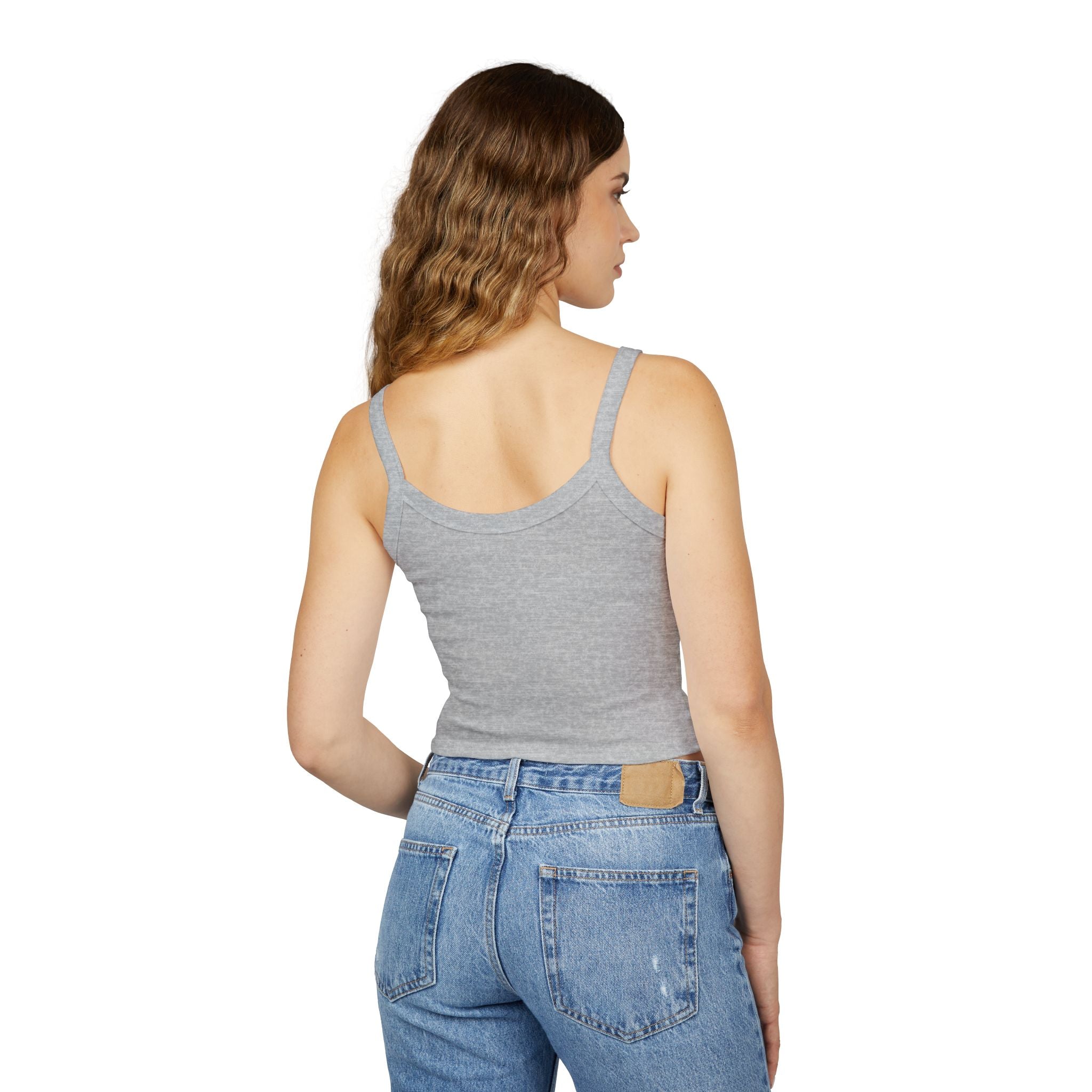 Spaghetti Tank Top — "Everything Doesn't Need Male Validation" Feminist Graphic Crop