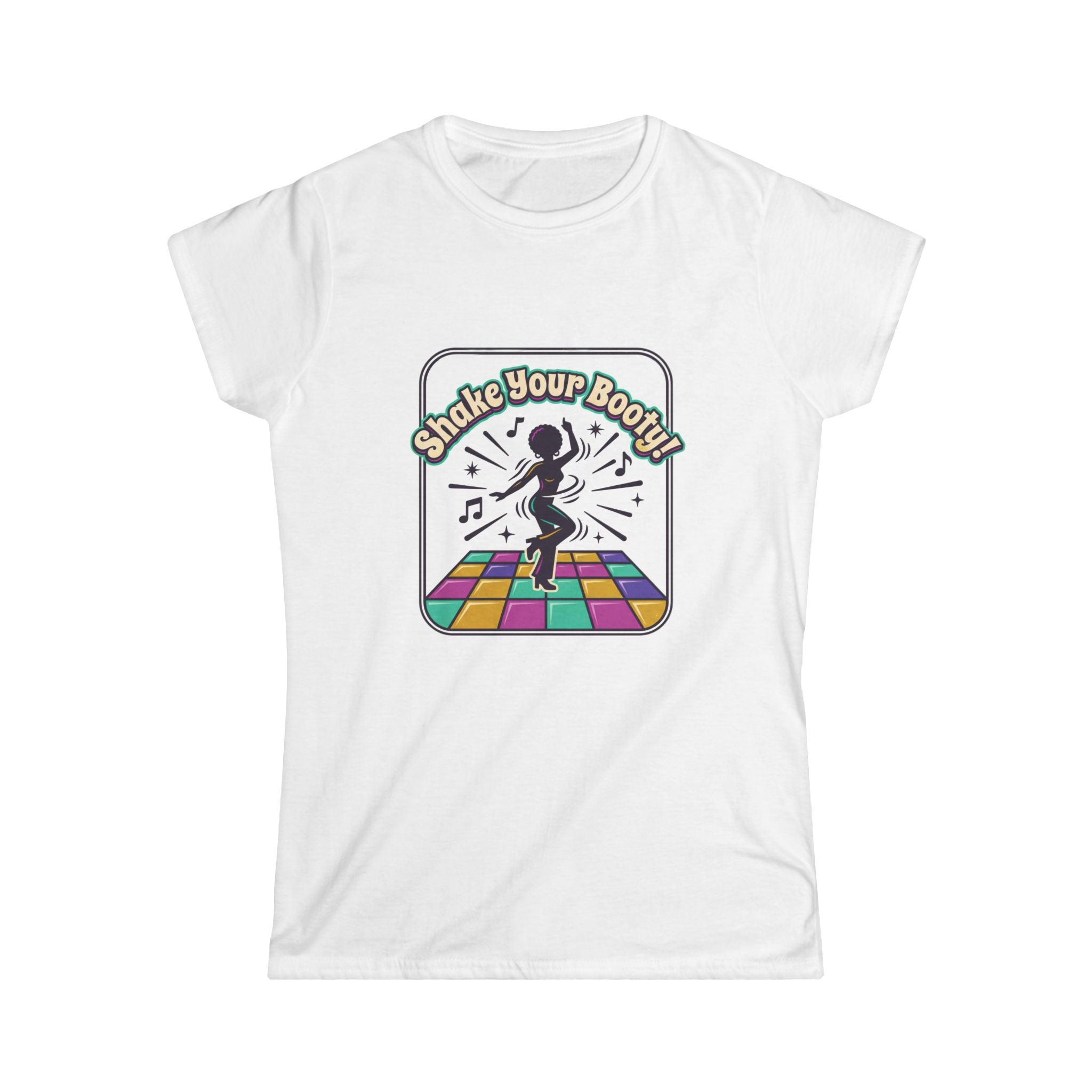 Shake Your Booty Disco Tee — Retro Dance Floor Women's T‑Shirt