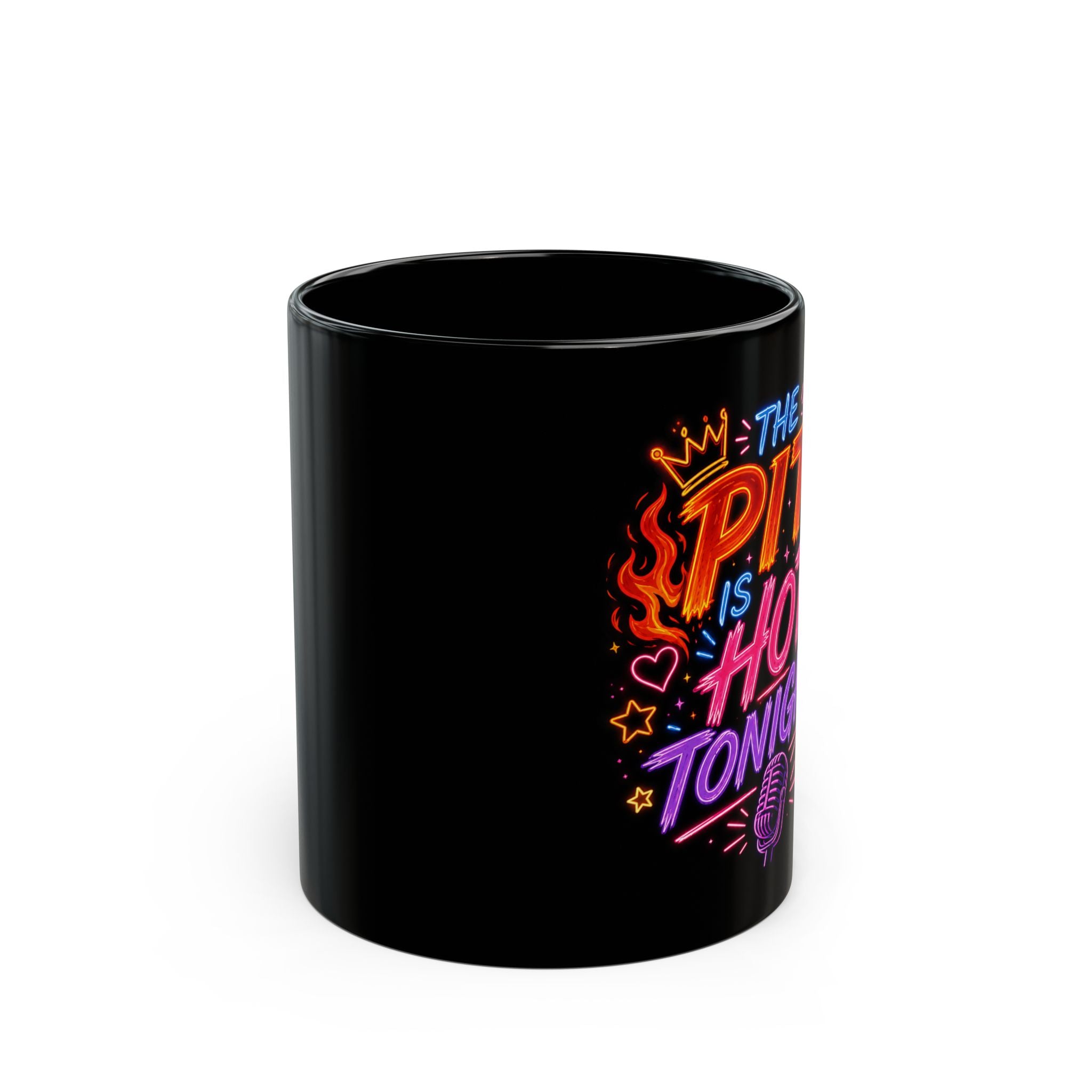 Hot Tonight Mug — "The Pit Is Hot Tonight" Neon Music Coffee Cup
