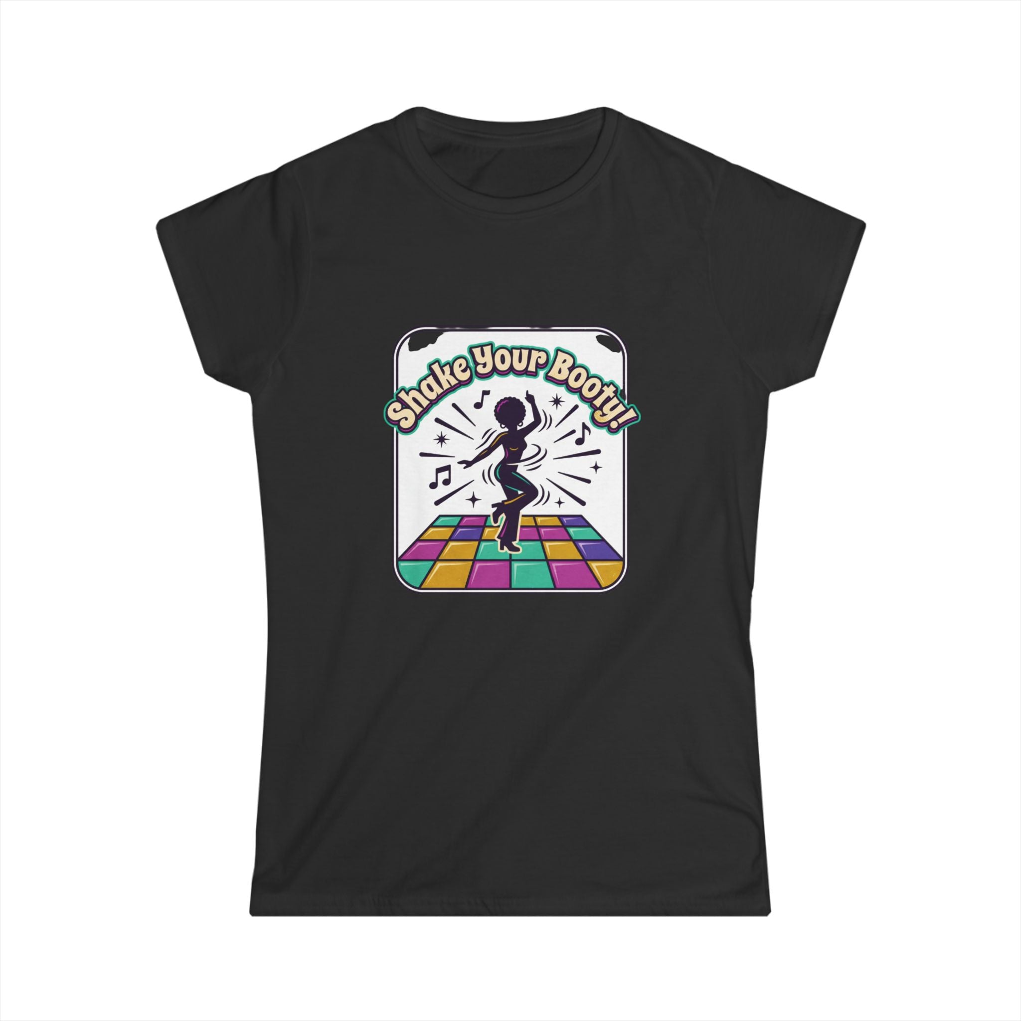 Shake Your Booty Disco Tee — Retro Dance Floor Women's T‑Shirt