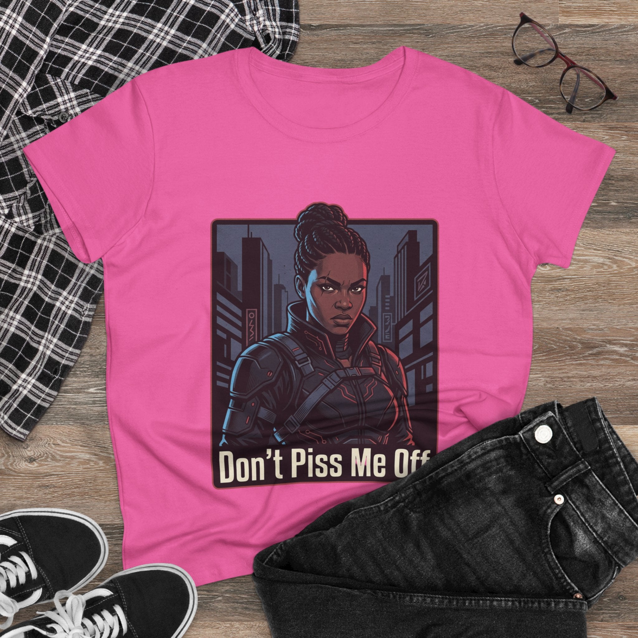 Don't Piss Me Off Women's Tee — Fierce Warrior Graphic T-Shirt