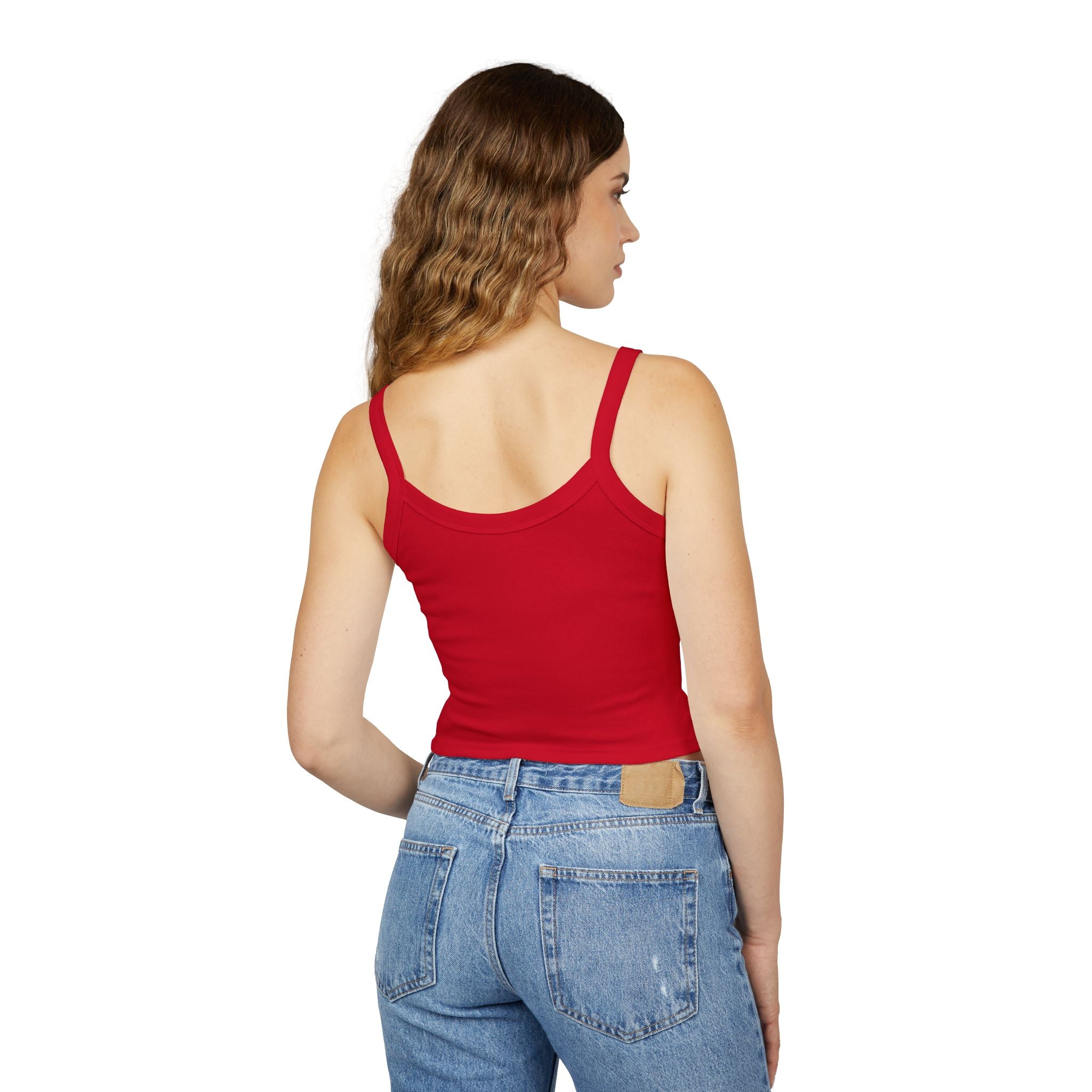 Spaghetti Tank Top — "Everything Doesn't Need Male Validation" Feminist Graphic Crop