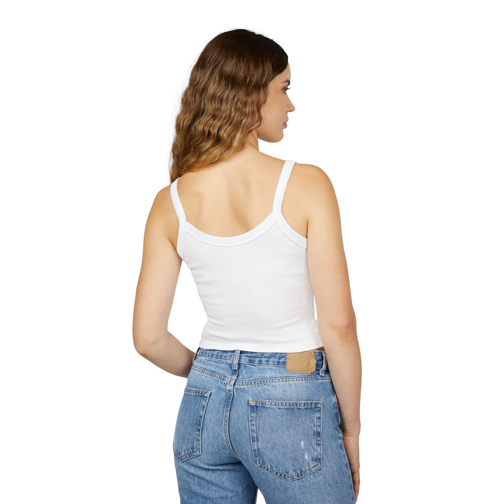 Spaghetti Tank Top — "Everything Doesn't Need Male Validation" Feminist Graphic Crop