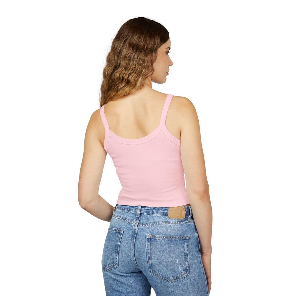 Spaghetti Tank Top — "Everything Doesn't Need Male Validation" Feminist Graphic Crop