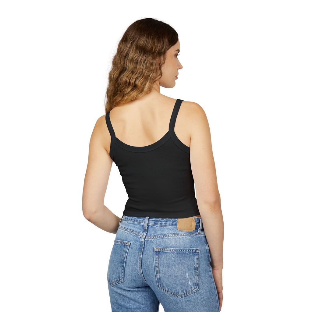 Spaghetti Tank Top — "Everything Doesn't Need Male Validation" Feminist Graphic Crop