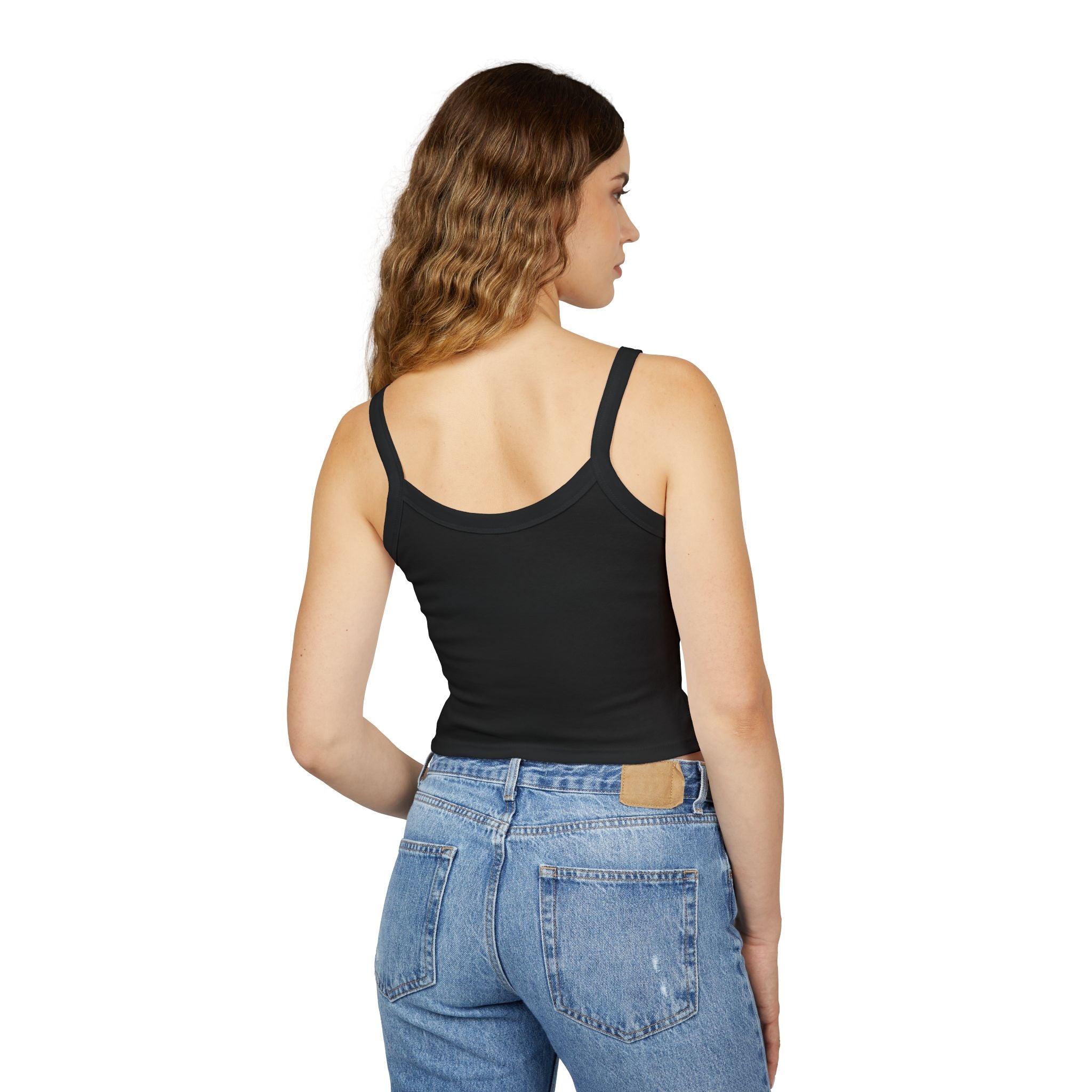 Spaghetti Tank Top — "Everything Doesn't Need Male Validation" Feminist Graphic Crop
