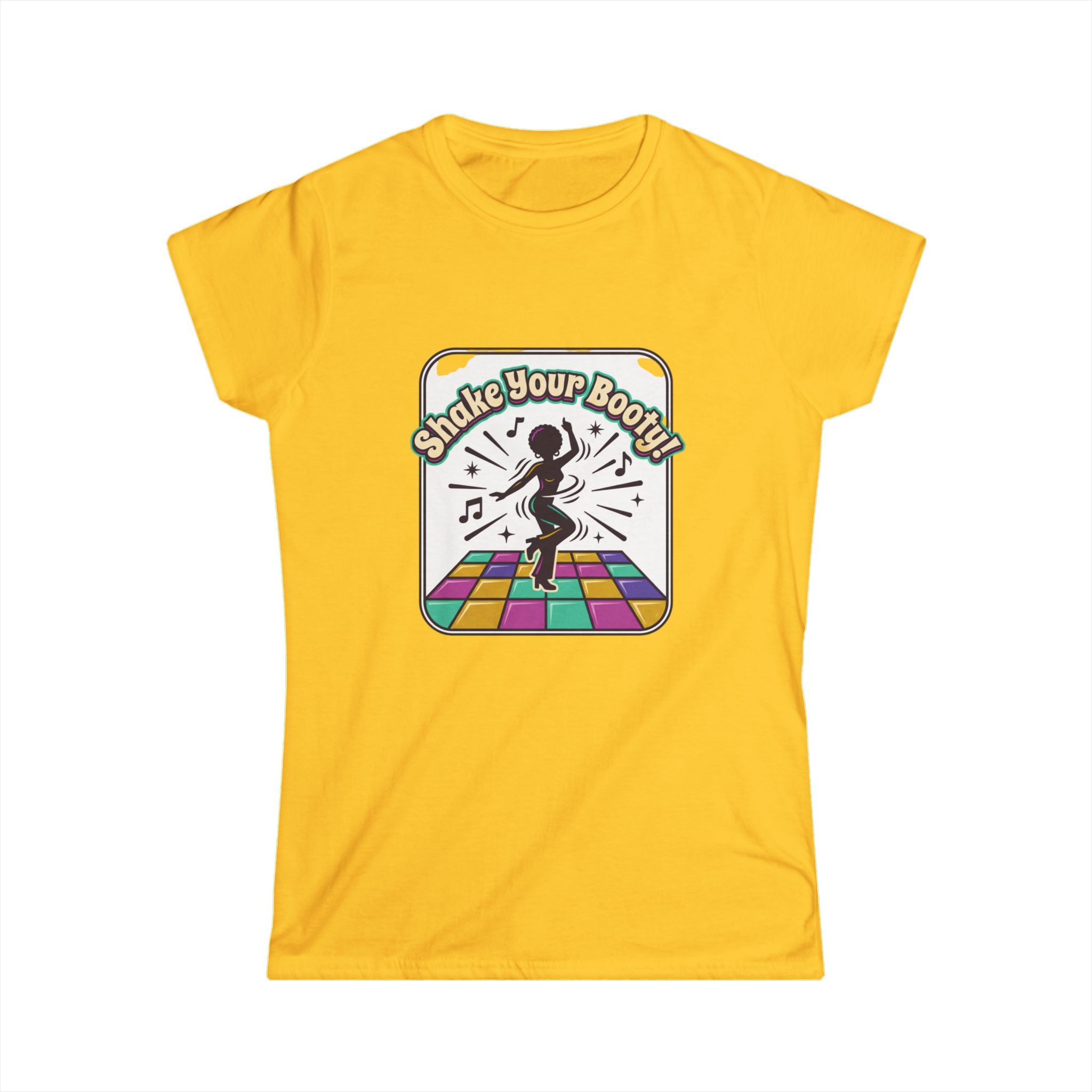 Shake Your Booty Disco Tee — Retro Dance Floor Women's T‑Shirt