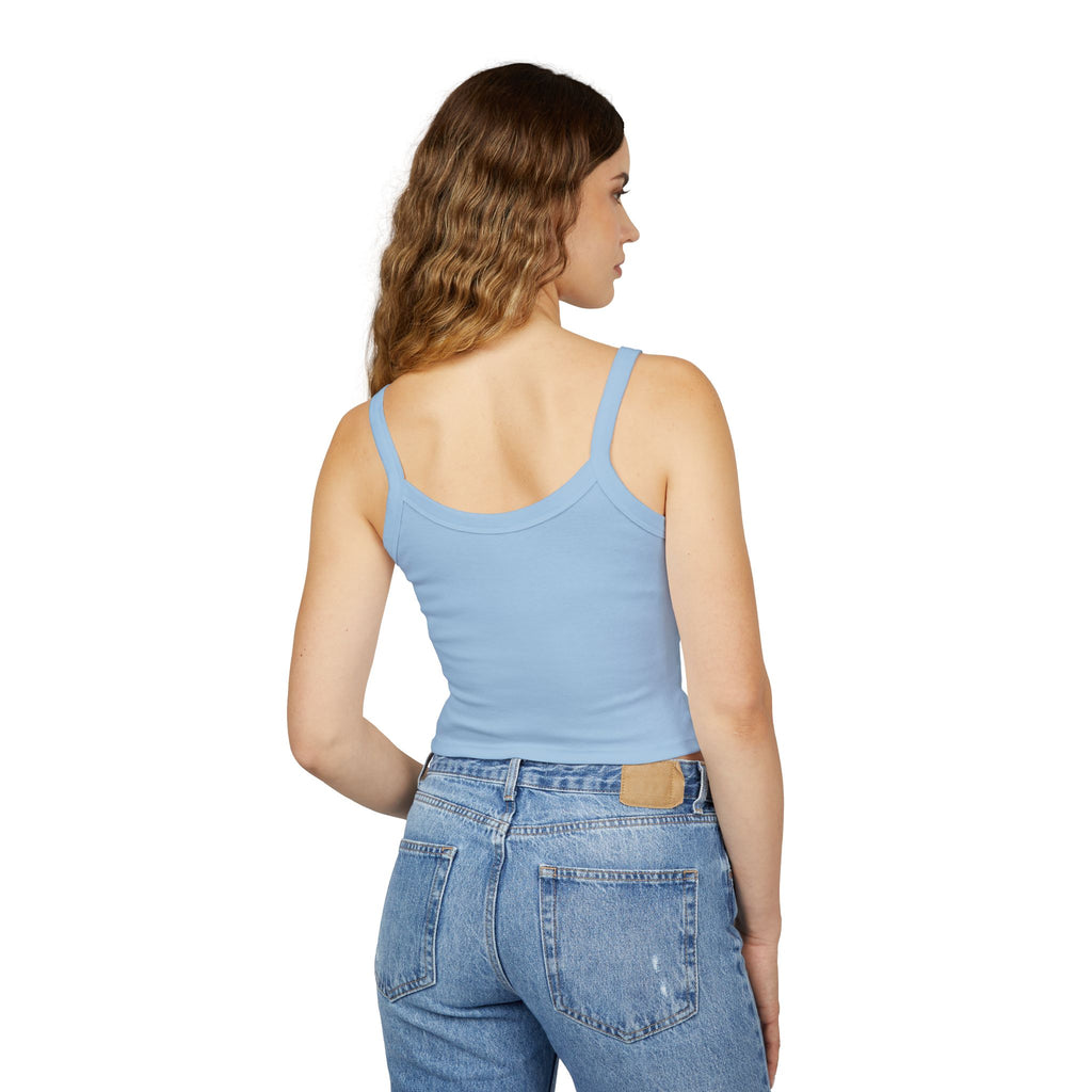 Spaghetti Tank Top — "Everything Doesn't Need Male Validation" Feminist Graphic Crop