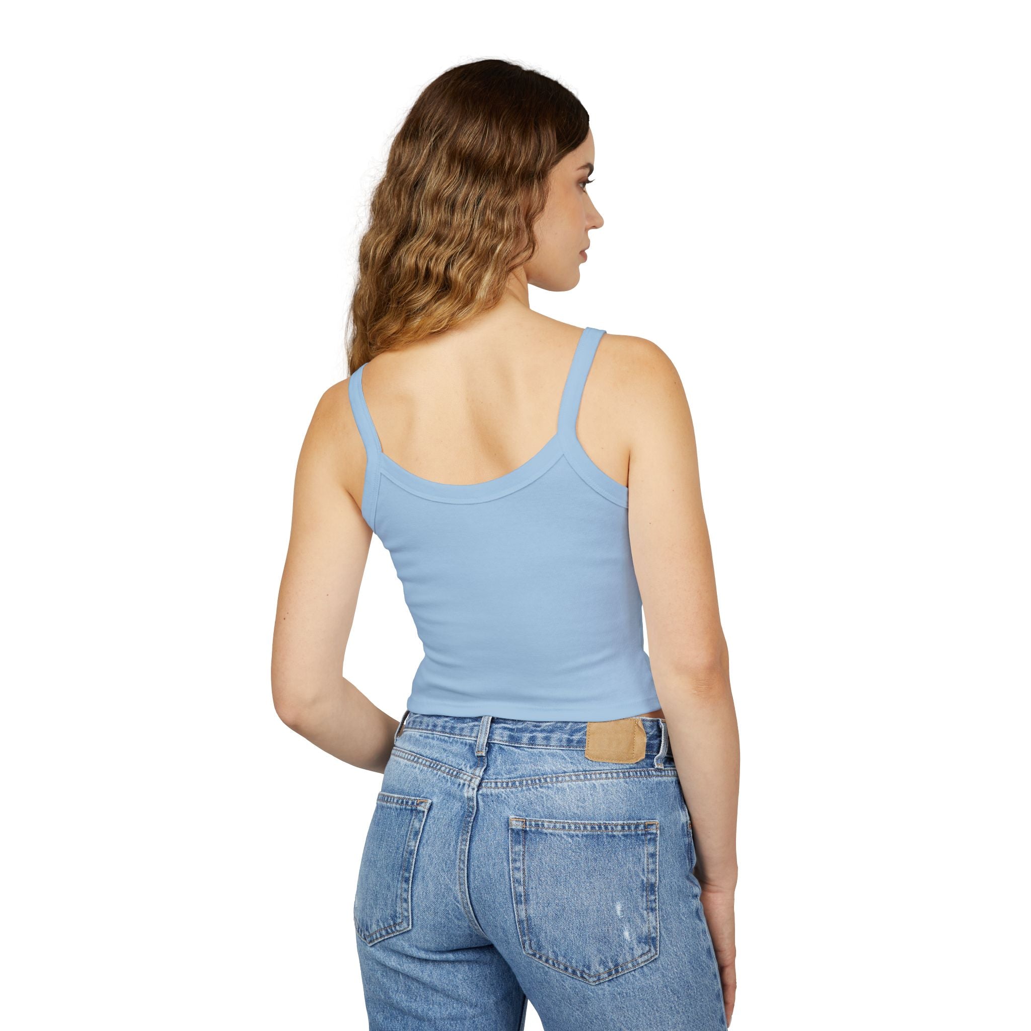 Spaghetti Tank Top — "Everything Doesn't Need Male Validation" Feminist Graphic Crop