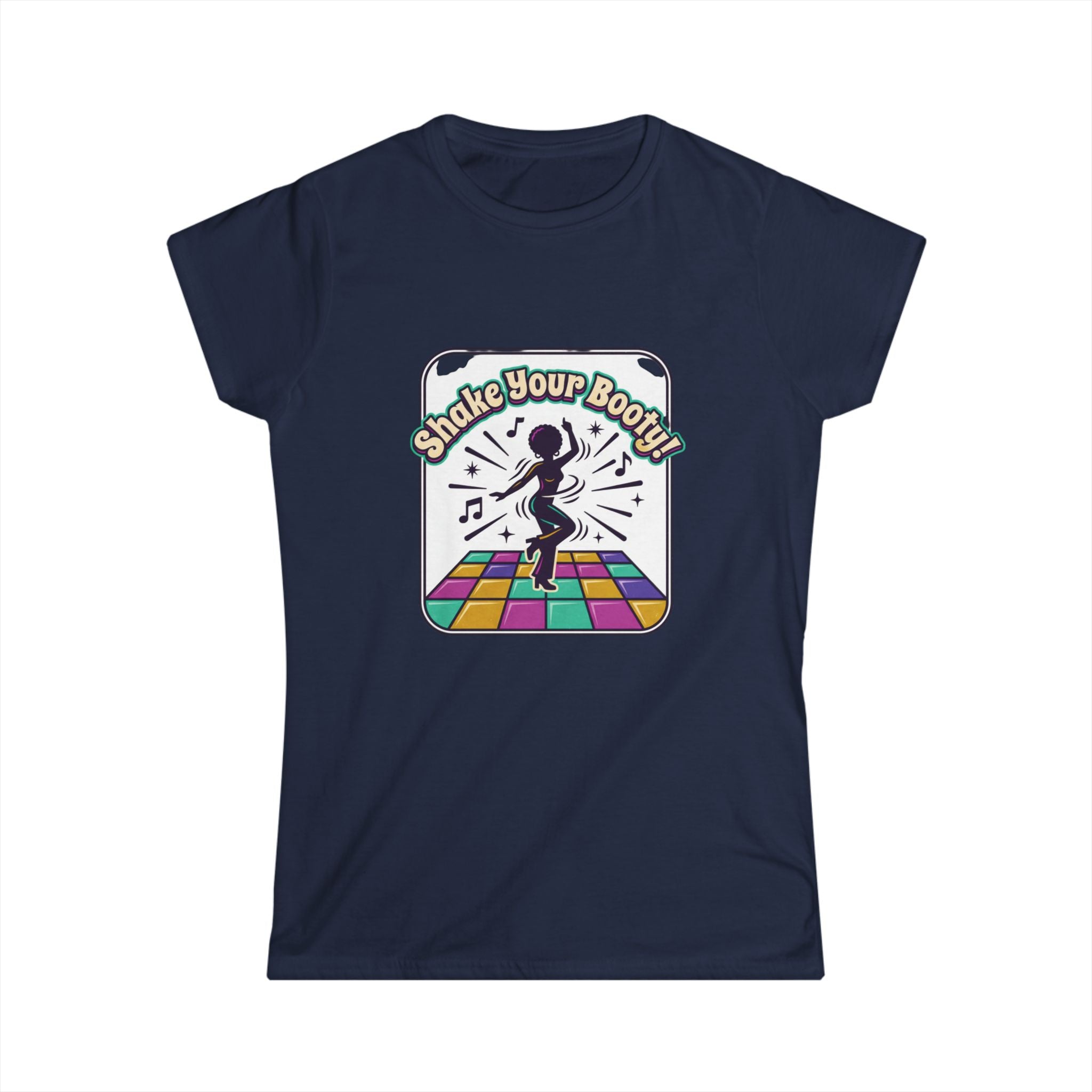 Shake Your Booty Disco Tee — Retro Dance Floor Women's T‑Shirt